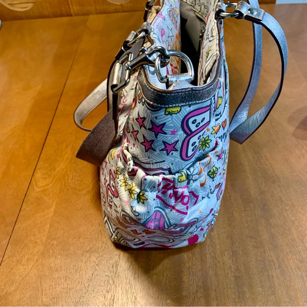 Coach Poppy Butterfly Graffiti Rare Xl Tote /Diaper B… - Gem